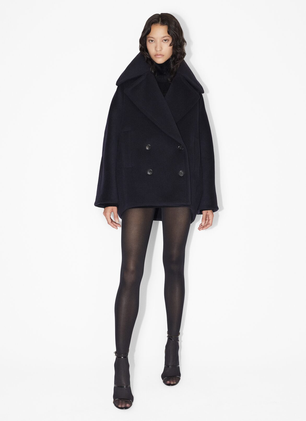 Wool caban ALAÏA MARINE WOOL CABAN